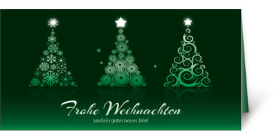 Weihnachtskarten mit Silber Metall Effekt