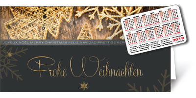 Weihnachtskarten mit ausbrechbarem Kalender